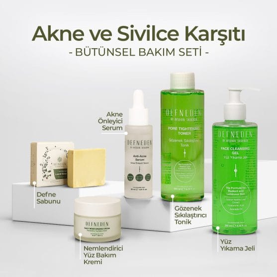 Akne ve Sivilce Karşıtı Set - Bütünsel Cilt Bakım Seti-5 in 1