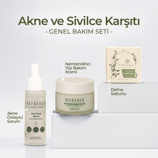 Akne ve Sivilce Karşıtı Set - Genel Cilt Bakım Seti- 3 in 1