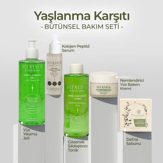 Yaşlanma Karşıtı Set - Bütünsel Cilt Bakım Seti- 5 in 1